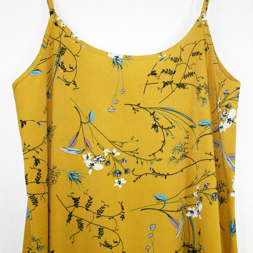 Golden Yellow Floral Maxi Dress NWOT - Picture 5 of 8